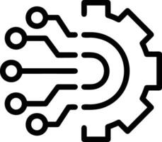 Gear setting symbol icon vector image. Illustration of the industrial wheel mechine mechanism design image