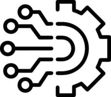 Gear setting symbol icon vector image. Illustration of the industrial wheel mechine mechanism design image