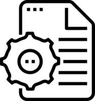 Gear setting symbol icon vector image. Illustration of the industrial wheel mechine mechanism design image