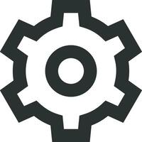 Gear setting symbol icon vector image. Illustration of the industrial wheel mechine mechanism design image