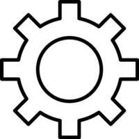 Gear setting symbol icon vector image. Illustration of the industrial wheel mechine mechanism design image