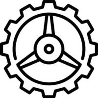 Gear setting symbol icon vector image. Illustration of the industrial wheel mechine mechanism design image
