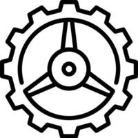 Gear setting symbol icon vector image. Illustration of the industrial wheel mechine mechanism design image