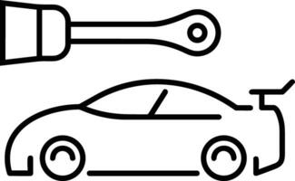 Gear setting symbol icon vector image. Illustration of the industrial wheel mechine mechanism design image