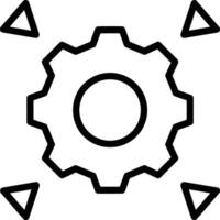 Gear setting symbol icon vector image. Illustration of the industrial wheel mechine mechanism design image