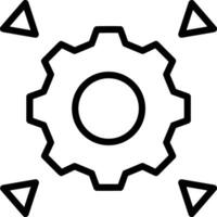 Gear setting symbol icon vector image. Illustration of the industrial wheel mechine mechanism design image