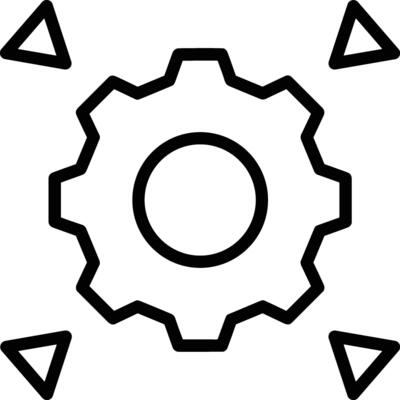 Gear setting symbol icon vector image. Illustration of the industrial wheel mechine mechanism design image