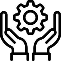 Gear setting symbol icon vector image. Illustration of the industrial wheel mechine mechanism design image