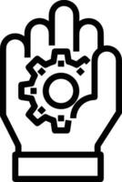 Gear setting symbol icon vector image. Illustration of the industrial wheel mechine mechanism design image