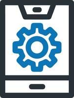 Gear setting symbol icon vector image. Illustration of the industrial wheel mechine mechanism design image