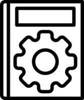 Gear setting symbol icon vector image. Illustration of the industrial wheel mechine mechanism design image