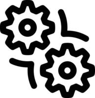 Gear setting symbol icon vector image. Illustration of the industrial wheel mechine mechanism design image