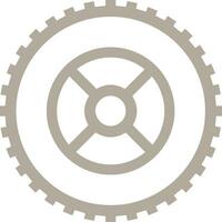 Gear setting symbol icon vector image. Illustration of the industrial wheel mechine mechanism design image