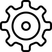 Gear setting symbol icon vector image. Illustration of the industrial wheel mechine mechanism design image