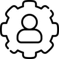 Gear setting symbol icon vector image. Illustration of the industrial wheel mechine mechanism design image