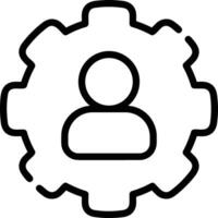 Gear setting symbol icon vector image. Illustration of the industrial wheel mechine mechanism design image