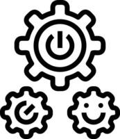 Gear setting symbol icon vector image. Illustration of the industrial wheel mechine mechanism design image