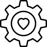 Gear setting symbol icon vector image. Illustration of the industrial wheel mechine mechanism design image