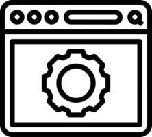 Gear setting symbol icon vector image. Illustration of the industrial wheel mechine mechanism design image