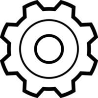 Gear setting symbol icon vector image. Illustration of the industrial wheel mechine mechanism design image