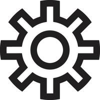 Gear setting symbol icon vector image. Illustration of the industrial wheel mechine mechanism design image