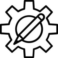 Gear setting symbol icon vector image. Illustration of the industrial wheel mechine mechanism design image