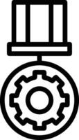 Gear setting symbol icon vector image. Illustration of the industrial wheel mechine mechanism design image