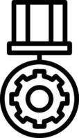 Gear setting symbol icon vector image. Illustration of the industrial wheel mechine mechanism design image