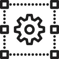 Gear setting symbol icon vector image. Illustration of the industrial wheel mechine mechanism design image