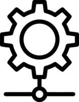 Gear setting symbol icon vector image. Illustration of the industrial wheel mechine mechanism design image