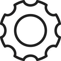 Gear setting symbol icon vector image. Illustration of the industrial wheel mechine mechanism design image