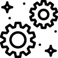 Gear setting symbol icon vector image. Illustration of the industrial wheel mechine mechanism design image