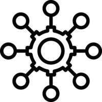 Gear setting symbol icon vector image. Illustration of the industrial wheel mechine mechanism design image