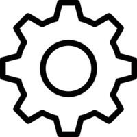 Gear setting symbol icon vector image. Illustration of the industrial wheel mechine mechanism design image