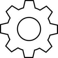 Gear setting symbol icon vector image. Illustration of the industrial wheel mechine mechanism design image