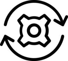 Gear setting symbol icon vector image. Illustration of the industrial wheel mechine mechanism design image