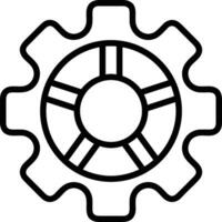 Gear setting symbol icon vector image. Illustration of the industrial wheel mechine mechanism design image