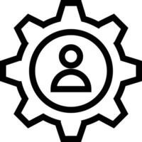 Gear setting symbol icon vector image. Illustration of the industrial wheel mechine mechanism design image