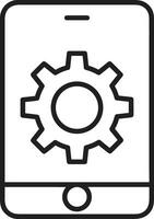 Gear setting symbol icon vector image. Illustration of the industrial wheel mechine mechanism design image