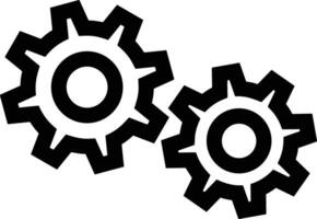 Gear setting symbol icon vector image. Illustration of the industrial wheel mechine mechanism design image