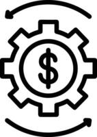 Gear setting symbol icon vector image. Illustration of the industrial wheel mechine mechanism design image