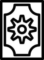 Gear setting symbol icon vector image. Illustration of the industrial wheel mechine mechanism design image