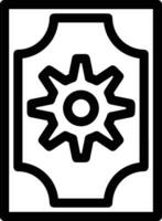 Gear setting symbol icon vector image. Illustration of the industrial wheel mechine mechanism design image