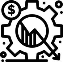 Gear setting symbol icon vector image. Illustration of the industrial wheel mechine mechanism design image