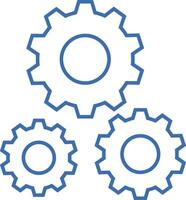 Gear setting symbol icon vector image. Illustration of the industrial wheel mechine mechanism design image