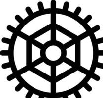 Gear setting symbol icon vector image. Illustration of the industrial wheel mechine mechanism design image