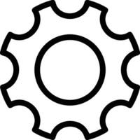 Gear setting symbol icon vector image. Illustration of the industrial wheel mechine mechanism design image