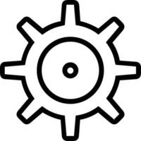 Gear setting symbol icon vector image. Illustration of the industrial wheel mechine mechanism design image