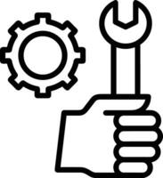 Gear setting symbol icon vector image. Illustration of the industrial wheel mechine mechanism design image