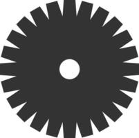 Gear setting symbol icon vector image. Illustration of the industrial wheel mechine mechanism design image